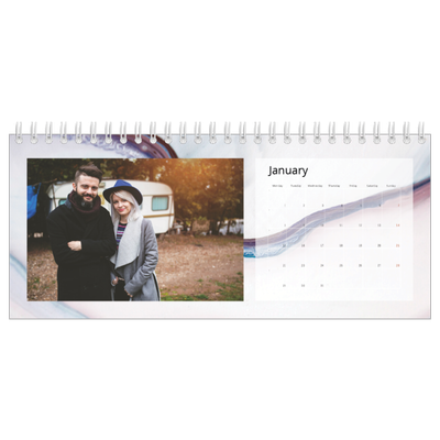Desk calendars — Paper marbling [January]