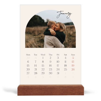 Easel Desk Calendar Portrait  — Arch memories [January]