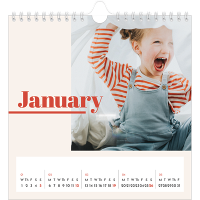 Square calendars  — 90s nostalgia [January]
