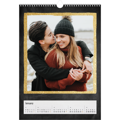 A3 photo calendars — Glitter frames [January]