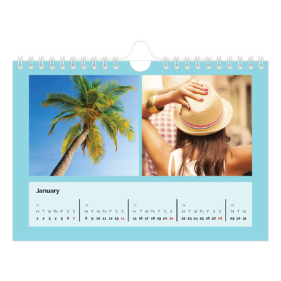 A5 Landscape Photo Calendar — Bright and bold [January]